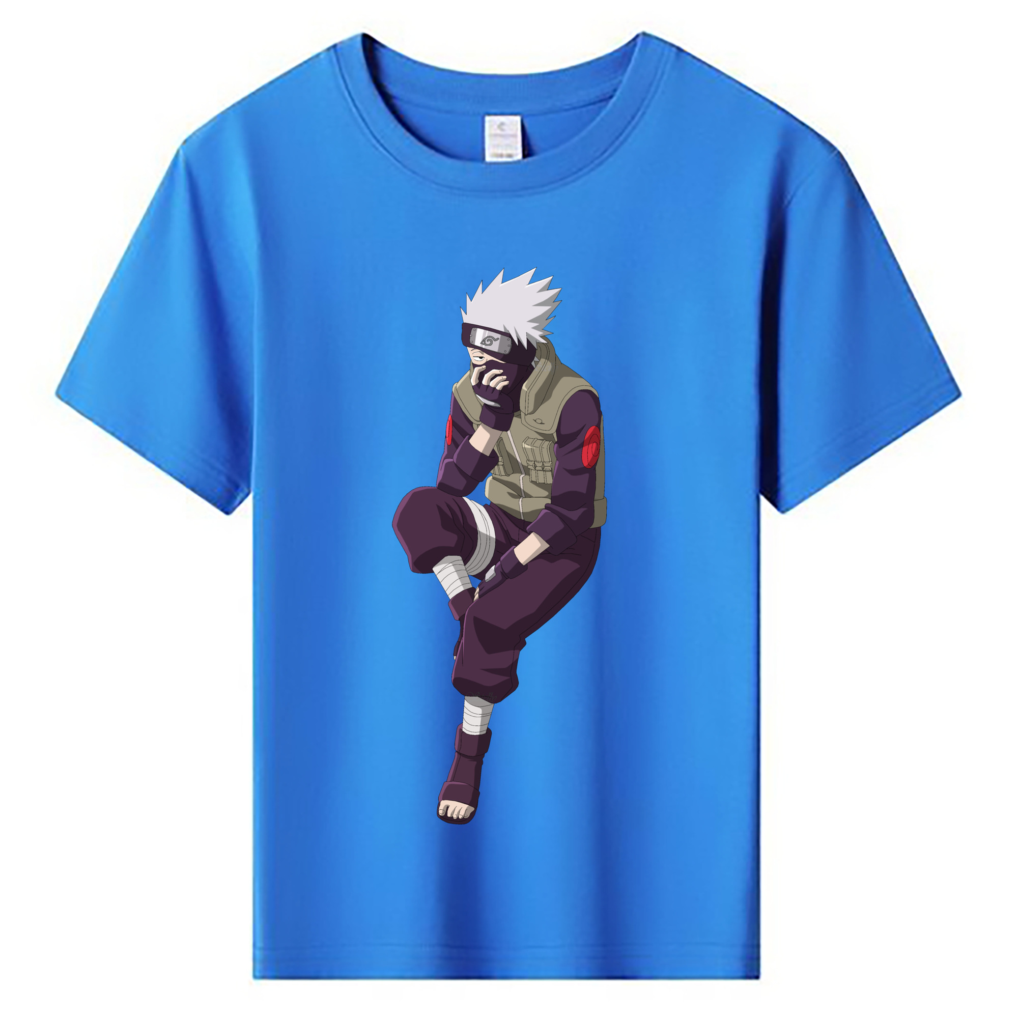 （画像用） NARUTO -ナルト- はたけ カカシ Hatake Kakashi 綿100％キッズTシャツ（フロントプリント）